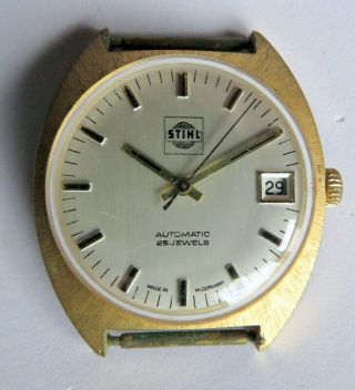 Vintage Stihl 25 Jewel Automatic Watch - Made In W.  Germany