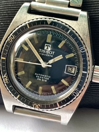 Vintage Tissot Visodate Seastar Automatic PR516 Men ' s Diver watch 4