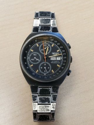 Vtg Heuer Pasadena Automatic 750 - 501 Pvd With Orig Bracelet - Or Repai