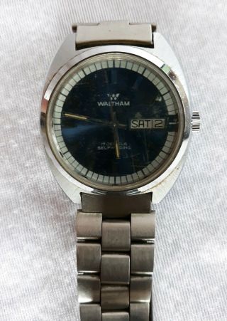 Vintage Waltham Self Winding 17 Jewel Men ' s Wristwatch Parts 2