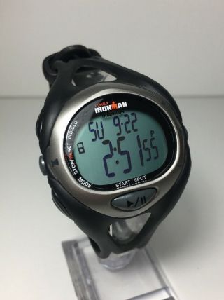 Timex Ironman Triathlon Men’s Watch Ipod Controls T5k051 Wr100 Alarm Chrono