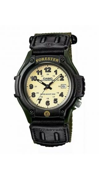 Casio Forester Ft500wc - 3bv 3 - Hand Anolog With Date Display,  Green Band