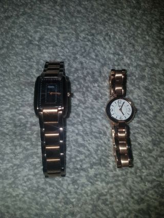 2 X Fossil Watches Women - Batteries Required In Both