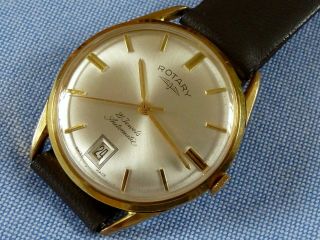 Fine Vintage 21 Jewel Gents Gold Rotary Automatic Wrist Watch,  Fully Serviced.