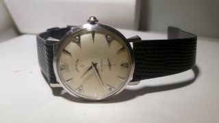 Lord Elgin 23 Jewels Men ' s Watch 14k Solid White Gold Diamonds Vintage Runs Good 9