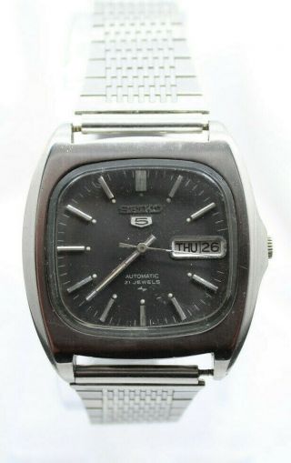 Seiko 7019 - 5000t Monaco Day/ Date Automatic 21j Japan Watch Cal.  7019 Circa 1970 