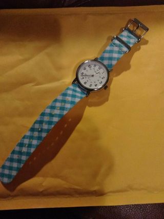 Timex Weekender Patterned 38mm |blue| Fabric Casual Watch Tw2r24400