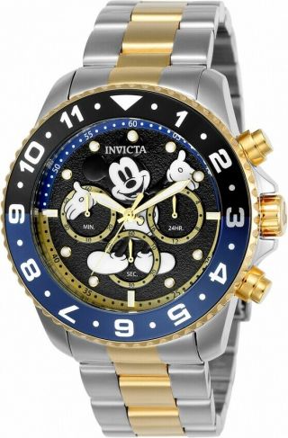 Mens Invicta 24954 Disney Le Chronograph Two Tone Bracelet Watch