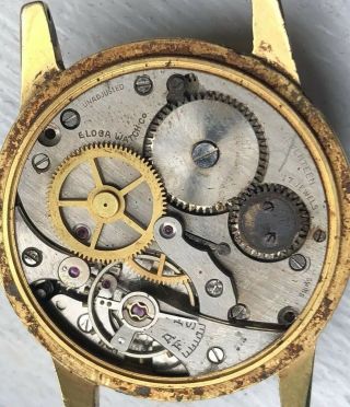 Vintage Swiss Eloga Triple Date Calendar Moon Phase Wrist Watch & A BULOVA 2