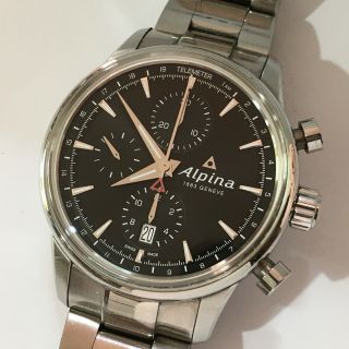 Authentic Swiss,  Mens Alpina Ref.  Al750x4e6 Alpiner Chronograph Automatic Watch