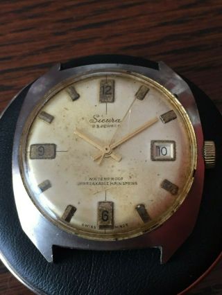 Vintage Sicura Watch 23 Jewels Eb 8021 - 68 Movement - Not - Spares Repair