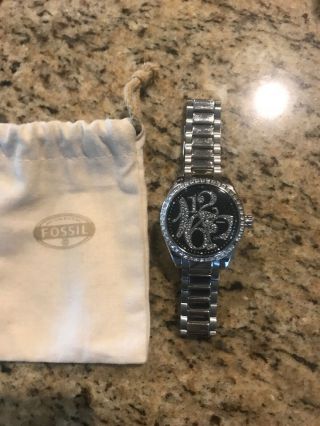 Fossil Watch For Women Pre Owned Stainless Steel