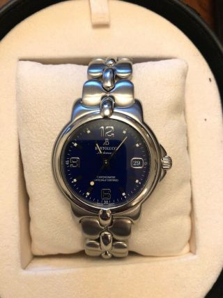 Bertolucci Vir Watch Blue Stainless Steel Chronometer Automatic