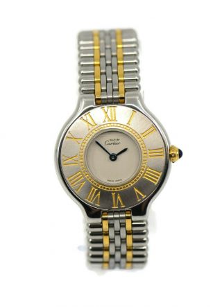 Cartier Must 21 Two Tone Stainless Steel Watch 1340