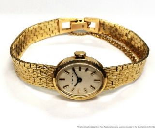Scarce Mid Century Tiffany Co 14K Gold 3X Signed Freeform Nugget Style Watch 8