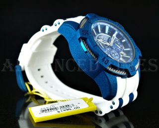 Invicta 52mm Pro Diver Scuba Chronograph Blue Sandblasted Finish White Watch