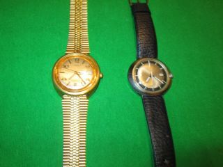 2 Vintage Timex Mens Wrist Watch Automatic And Wind Up