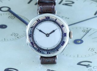Just Sublime Mappin And Webb Boxed Silver Half Hunter Style Trench Watch