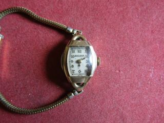 Vintage Bulova 10k Rolled Gold Plate Ladies Watch Swiss Made