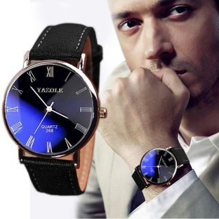 Wrist Watches Men Fashion Accessories Faux Leather Analog Business For Male Gift