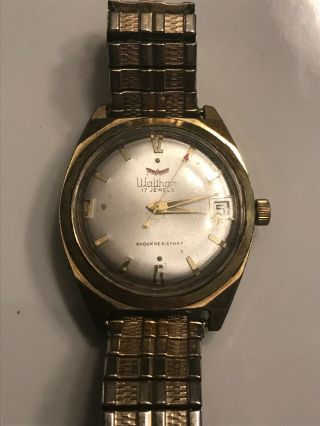 Vintage Waltham 17 Jewels Men’s Wrist Watch With Date Speidel Band