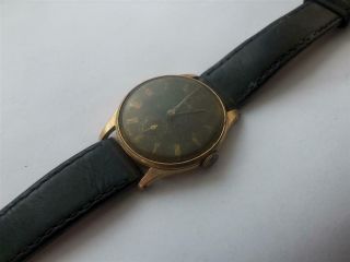 Vintage Oris Black Dial Mens Watch Gold Colour Swiss Made Cal 231