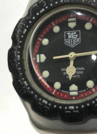 TAG HEUER 374.  513 Formula 1 PROFESSIONAL Quartz Watch Date Red & Black [6570] 3