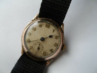 Vintage Standish Watch Co,  Mg Bm 15 Jewels Gold Plated Men 