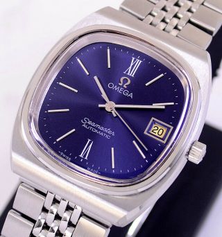 Vintage Omega Seamaster Automatic Cal1012 Date Blue Dial Men 