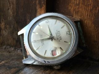 Authentic Vintage Gents Buler De Luxe,  1j Swiss Diver H/wind Watch,  Repair