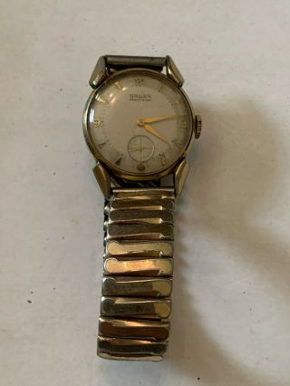 Vintage Gruen Precision Mens Windup Wrist Watch