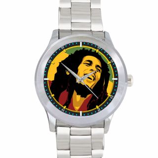 Bob Marley Om Jamaican Singer Musician And Guitarist Sport Stainless Watch