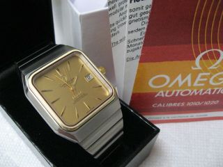 Omega Constellation Automatic 18k Solid Gold Beazel Org Box & Papers Exc Cond