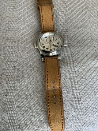 Stainless Steel I Force F0048 Watch With Custom Tan Leather Strap