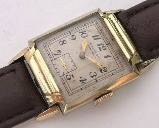 Antique Waltham Premier Hand Winding Mens Watch With Fancy Unusual Case,  Cal 870