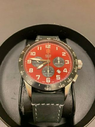 Victorinox Swiss Army Airboss Mach 6 Watch Red Dial - Swiss Made Automatic