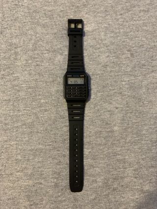 Casio Ca - 53w 8 - Digit Calculator Watch,  Resin Band,  Day/date,  Alarm,  Chrono