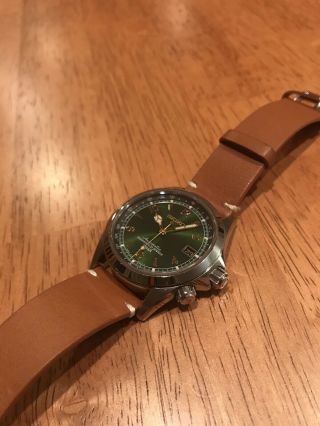 Seiko Alpinist Men ' s Automatic Watch - Green (SARB017) w/ Strapcode Oyster 7