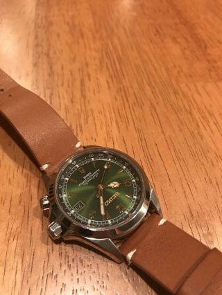 Seiko Alpinist Men ' s Automatic Watch - Green (SARB017) w/ Strapcode Oyster 8
