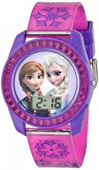 Disney Frozen Anna Elsa Kids Digital Wrist Watch Girls Birthday Purple Snowflake