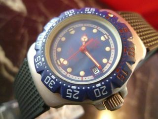 Tag Heuer 370.  508 Formula 1 Professional Blue Ladies Date Vintage Watch Qz