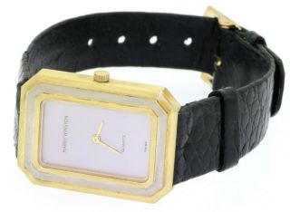 Harry Winston 18K 2 - tone gold elegant high fashion unisex quartz dinner watch 2