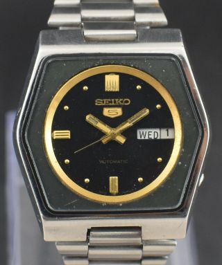 Authentic Vintage Seiko 5 Automatic 17 Jewels Cal.  6309a Day Date Men 