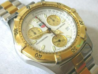 TAG HEUER 2000,  CHRONOGRAPH,  professional 200m 18k plated GOLD,  CK1121 3