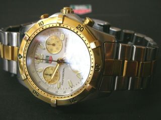 TAG HEUER 2000,  CHRONOGRAPH,  professional 200m 18k plated GOLD,  CK1121 7