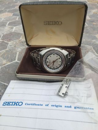 Rare Seiko 6117 - 6400 World Time Date Automatic Box Papers 99p St Bid 2
