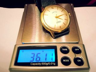 Vintage (14k Solid Gold) Lord - Elgin 25j Microrotor Automatic 36.  11gram Mens Watch