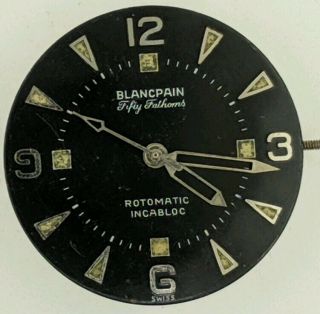 Vintage Rare Blancpain Fifty Fathoms Rotomatic 17 jewel Auto watch movement 10