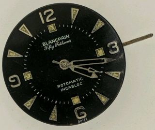 Vintage Rare Blancpain Fifty Fathoms Rotomatic 17 jewel Auto watch movement 7