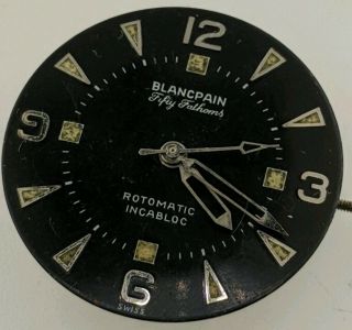 Vintage Rare Blancpain Fifty Fathoms Rotomatic 17 jewel Auto watch movement 9